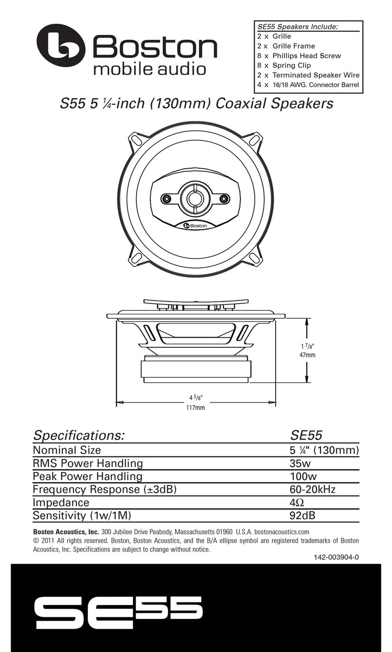 Boston Acoustics SE55 Specifications