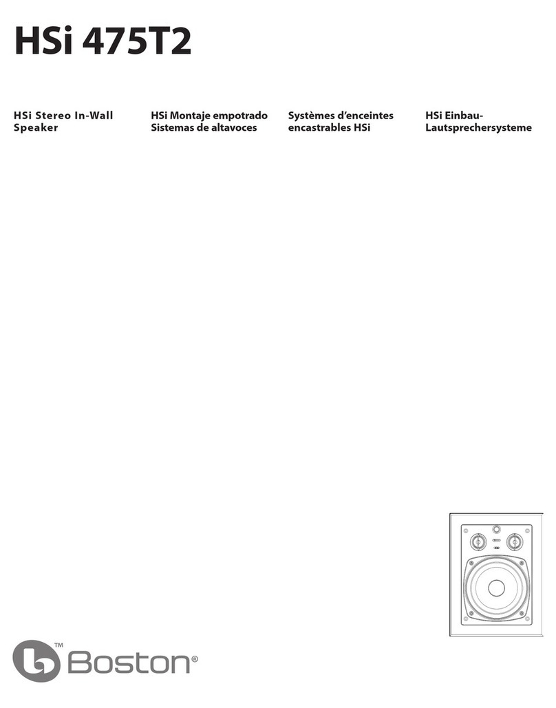 Boston Acoustics HSi 475T2 owner's manual