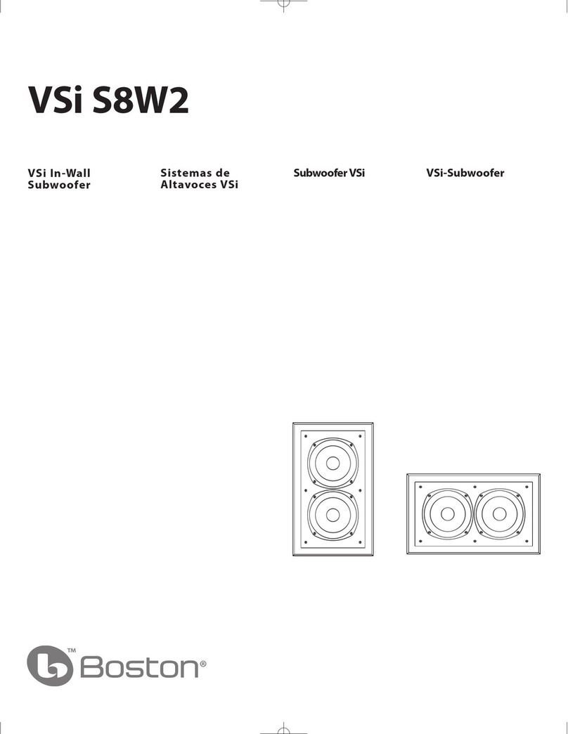 Boston Acoustics VSi S8W2 owner's manual