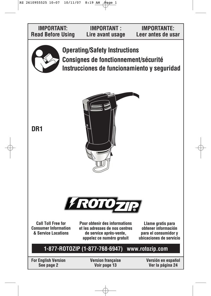 RotoZip RotoZip DR1 Assembly instructions