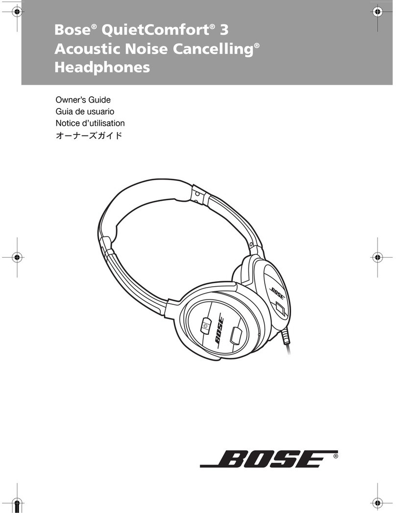 Bose QuietComfor 3 owner's guide