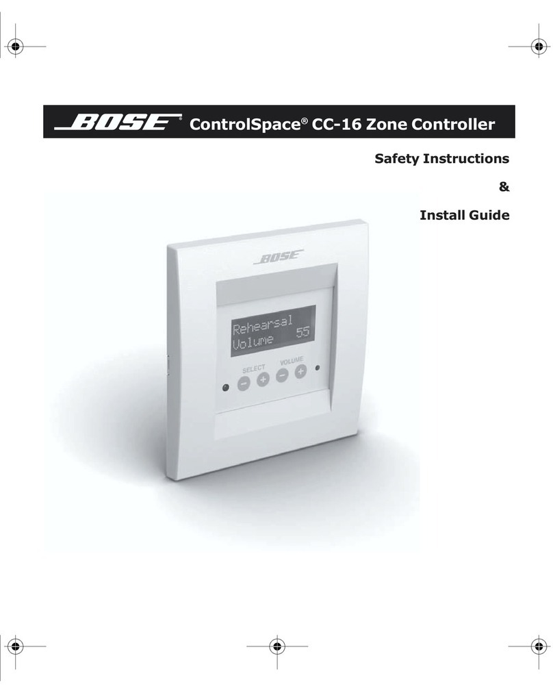 Bose ControlSpace CC-16 User manual Bose ControlSpace CC-16 User manual