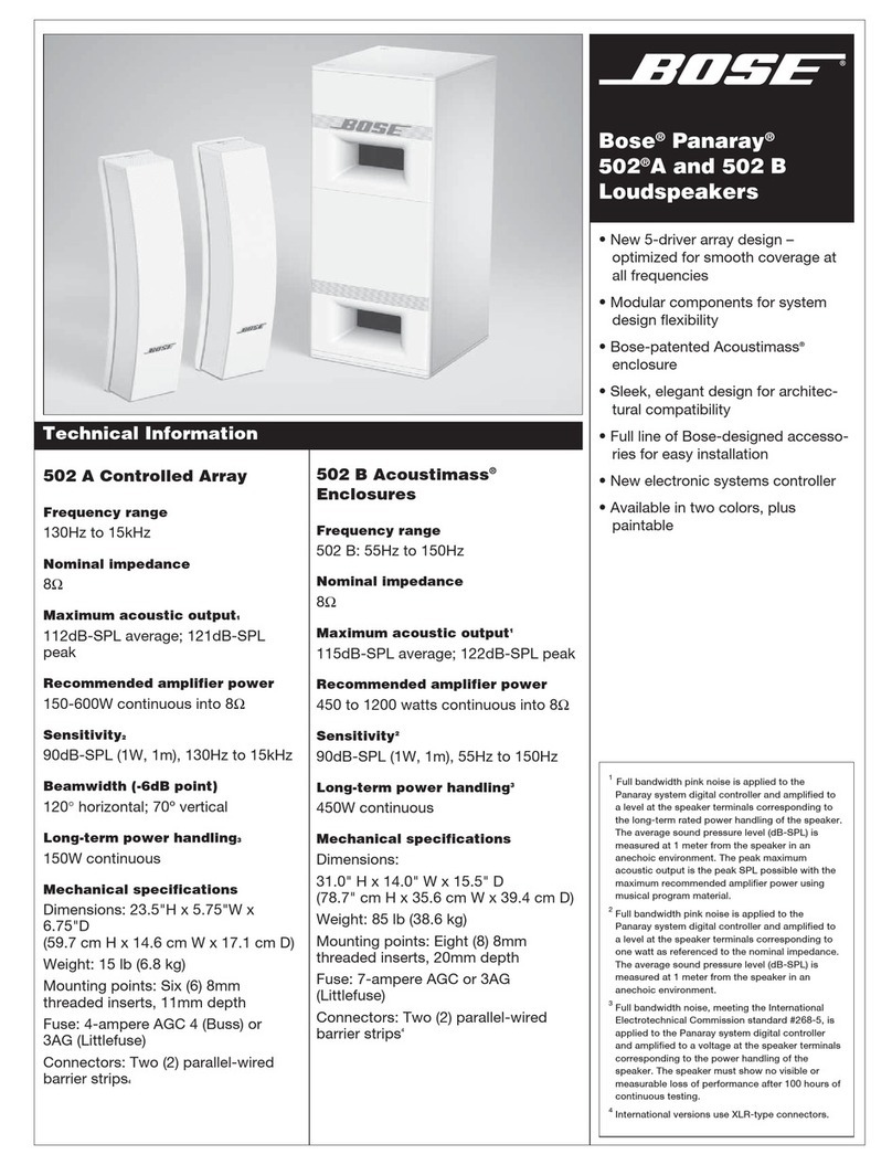 Bose Panaray 502A Manual