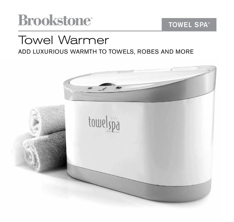 Brookstone TOWEL SPA Towel Warmer User manual