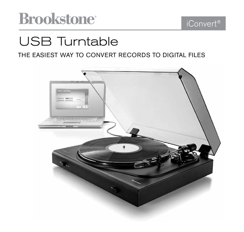 Brookstone iConvert USB Turntable user manual
