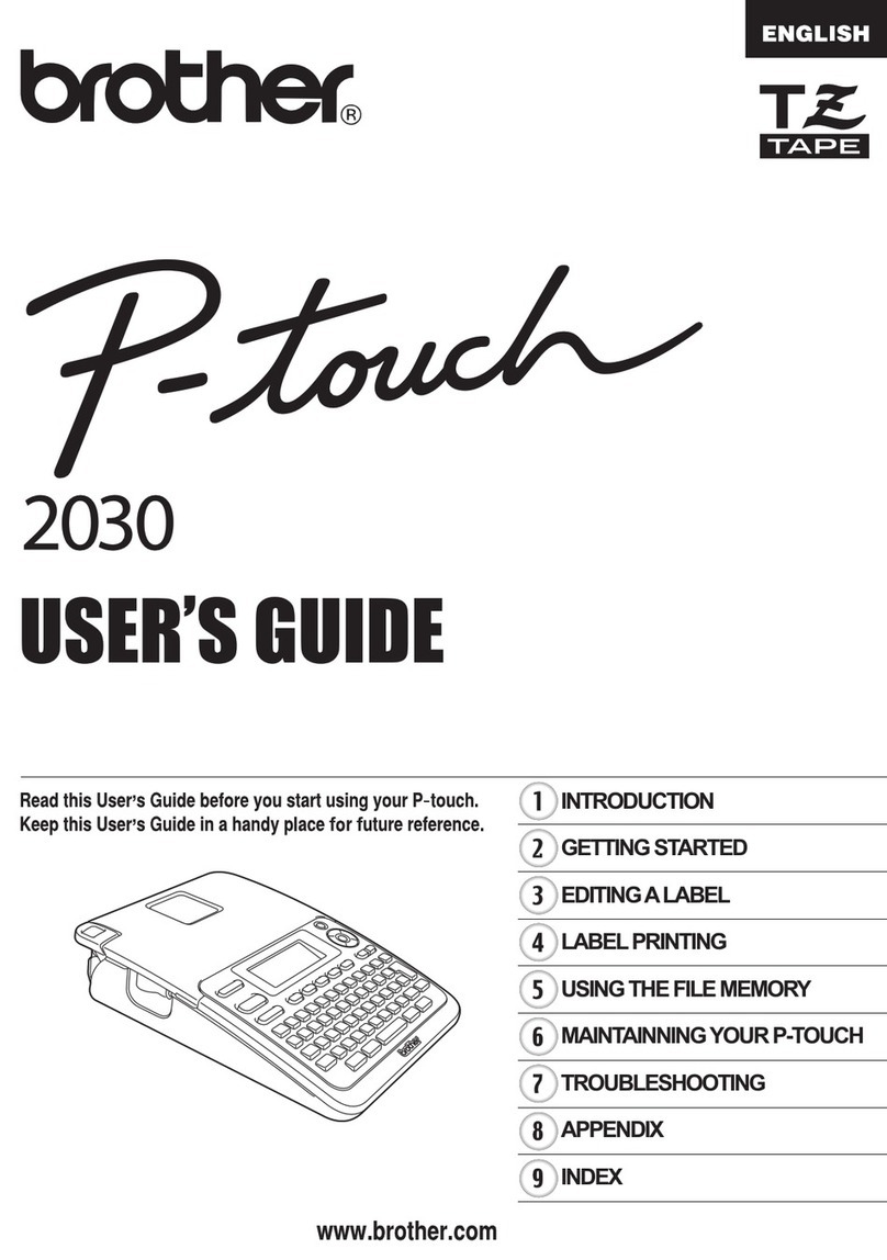 Brother P-touch 2030 user guide