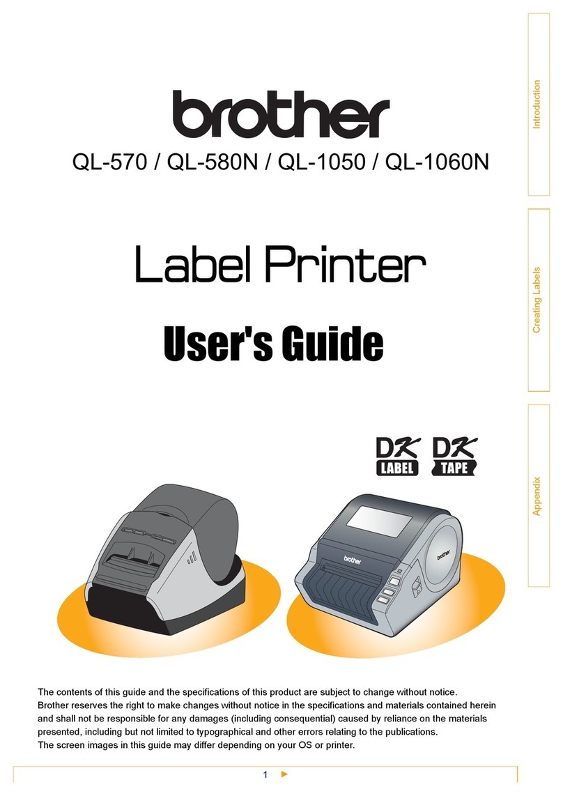 Brother QL 570 - P-Touch B/W Direct Thermal Printer User manual