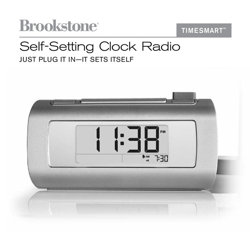 Brookstone TIMESMART Self-Setting Projection Clock user manual