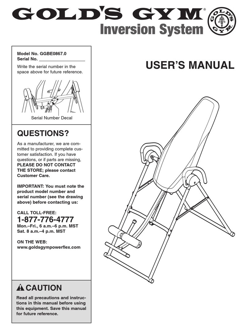 Gold's Gym GGBE0867.0 user manual