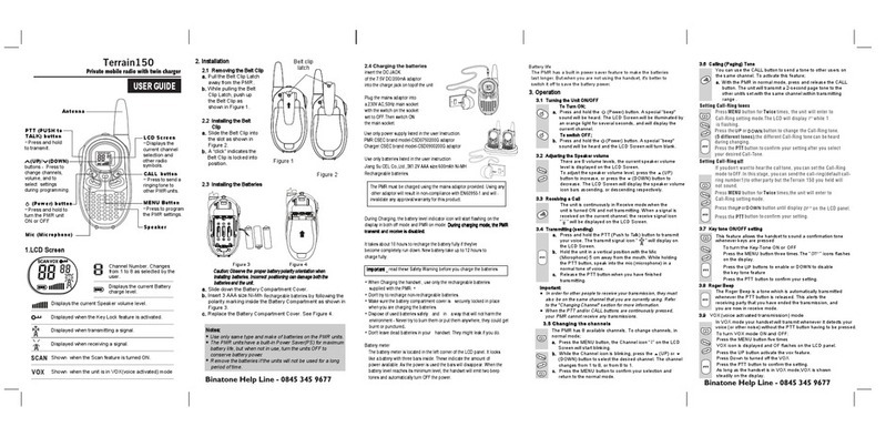 Binatone Terrain150 User manual