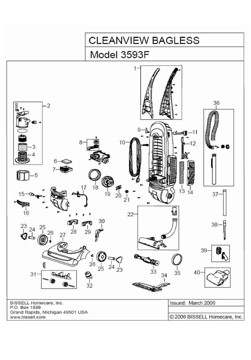 Bissell CLEANVIEW 3593F parts manual