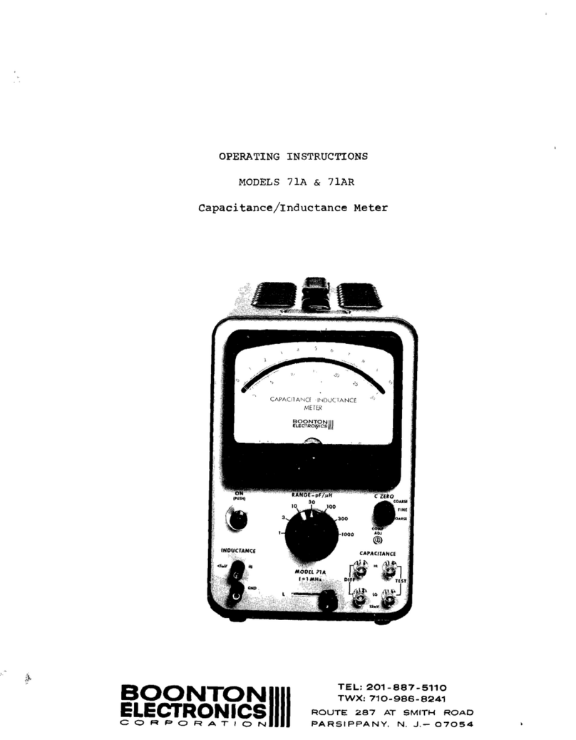 Boonton Electronics 71A, 71AR operating instructions
