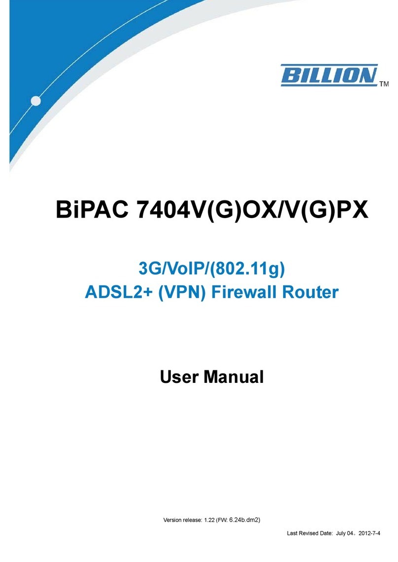 Billion BiPAC 7404V(G)OX/V(G)PX User manual
