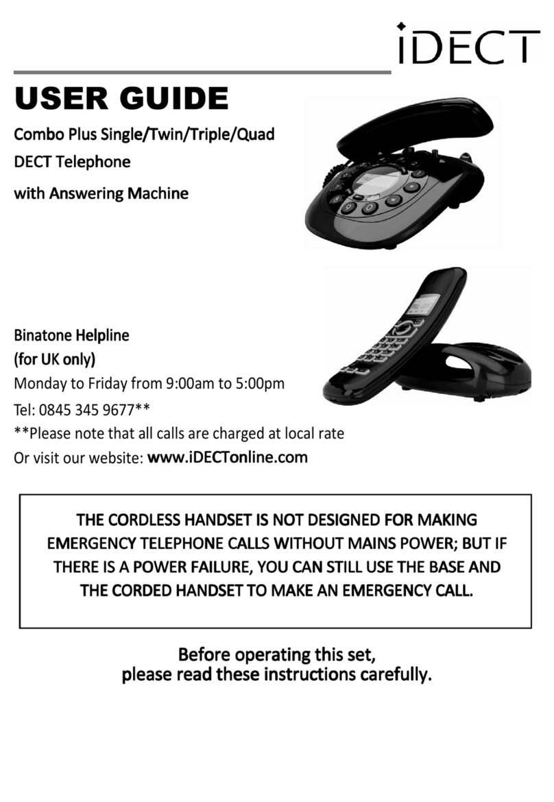 Binatone DECT Combo Plus Single user guide