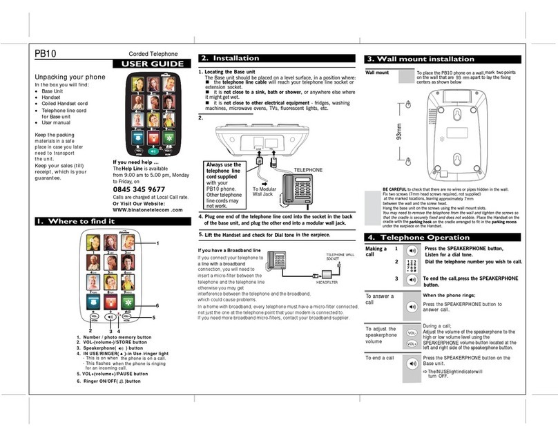 Binatone PB10 user guide