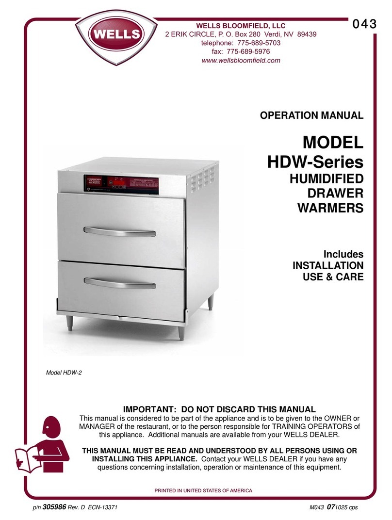 Wells HDW-Series Operation manual