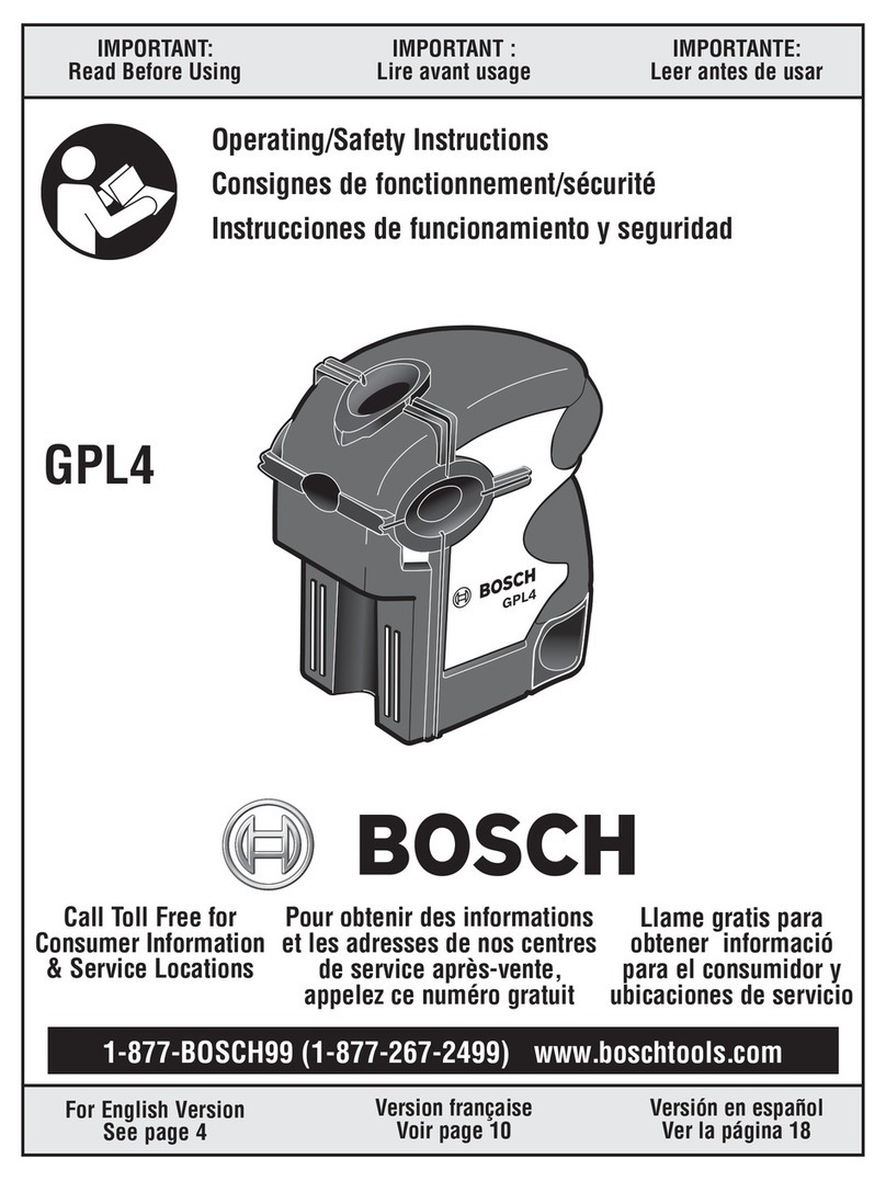 Bosch GPL4 Operating/safety instructions Bosch GPL4 Operating/safety instructions