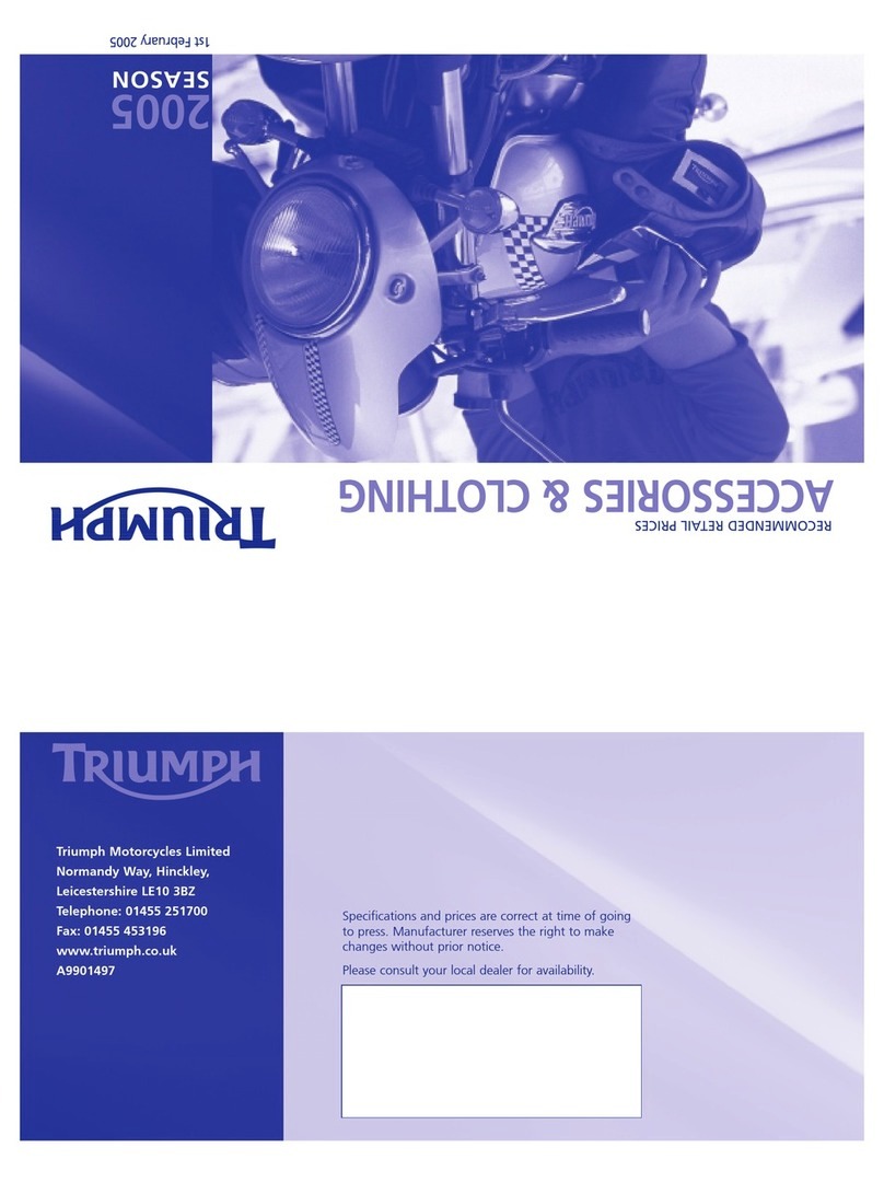 Triumph ACCESORIES 2005 Instruction Manual
