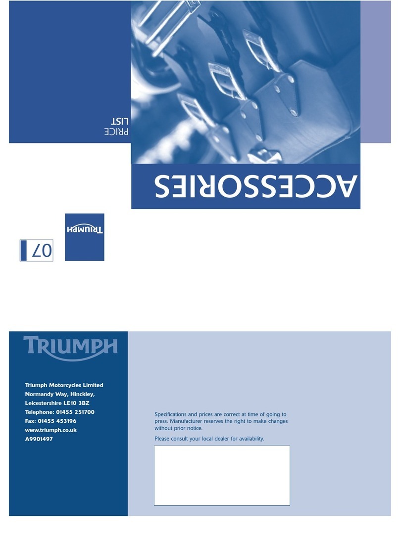 Triumph ACCESORIES 2007 Price list