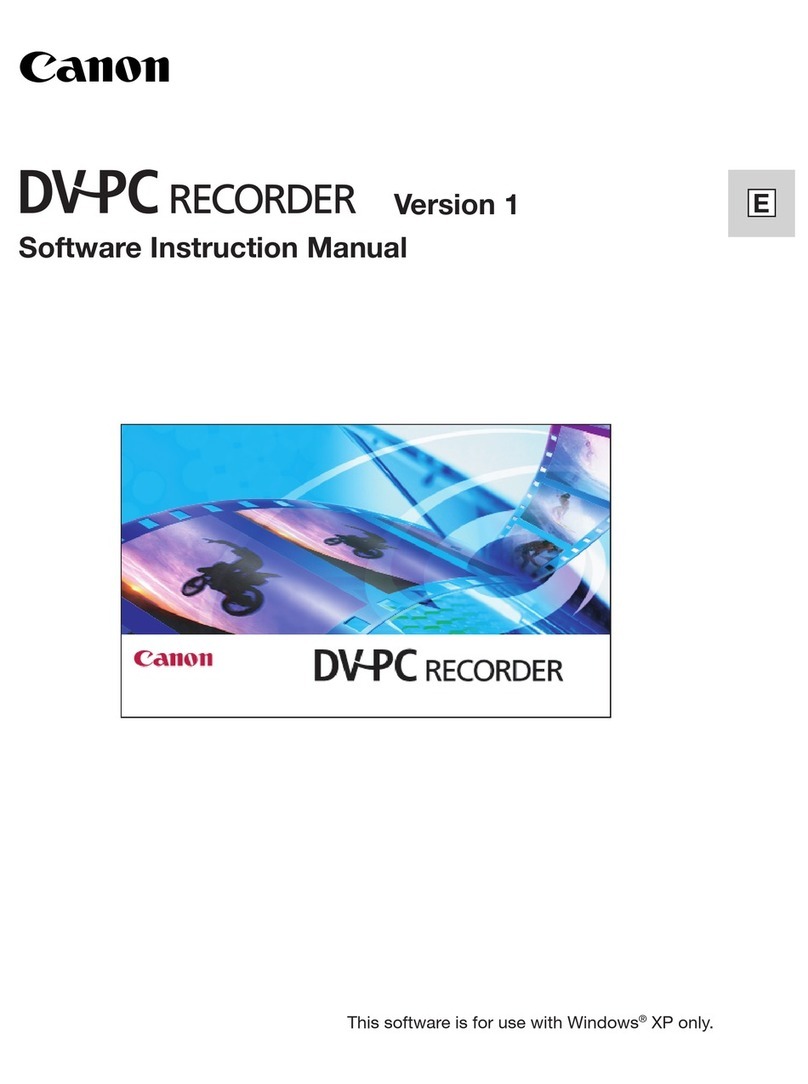 Canon DV-PC Software instruction manual