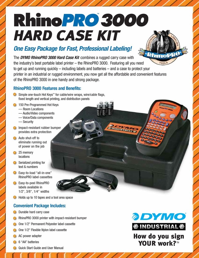 Dymo RhynoPRO 3000 quick start guide