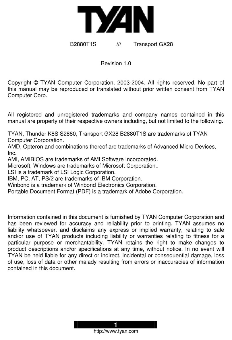 TYAN Transport GX28 B2880T1S user manual