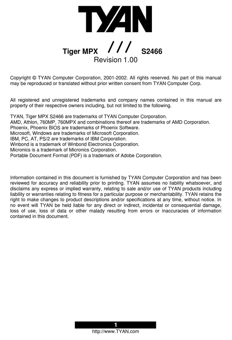 TYAN Tiger MPX S2466 user manual