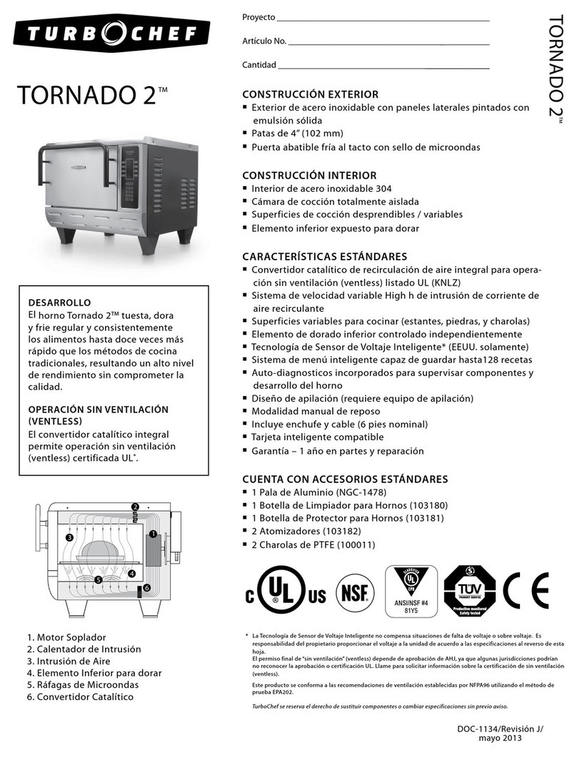 TurboChef TORNADO 2 User manual