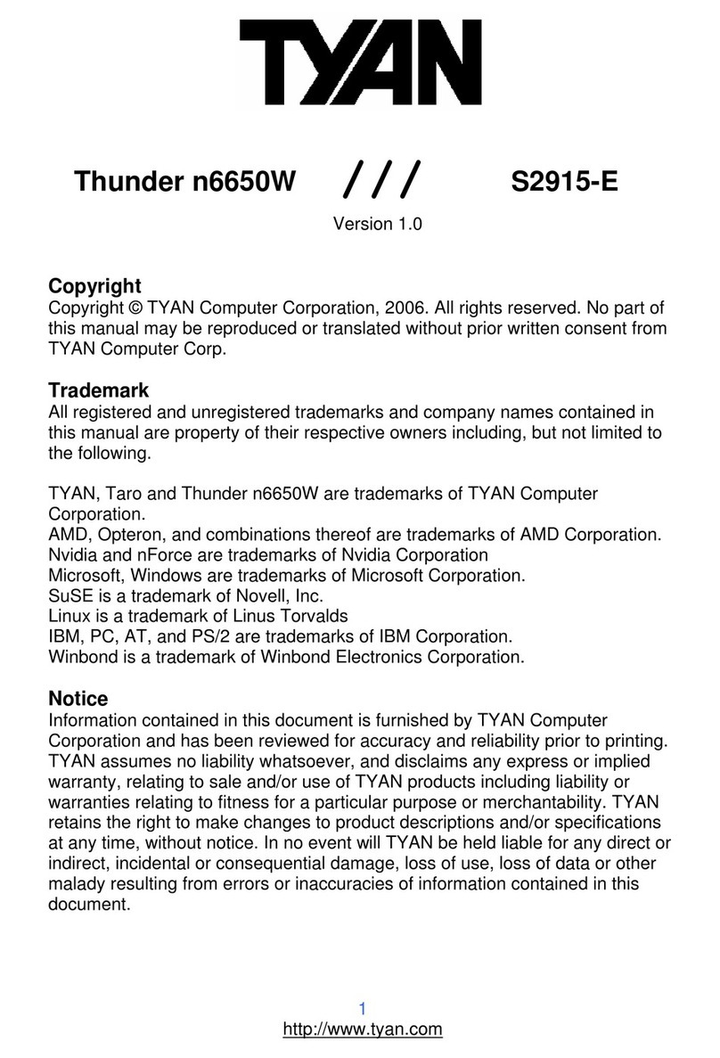 TYAN THUNDER N6650W user manual