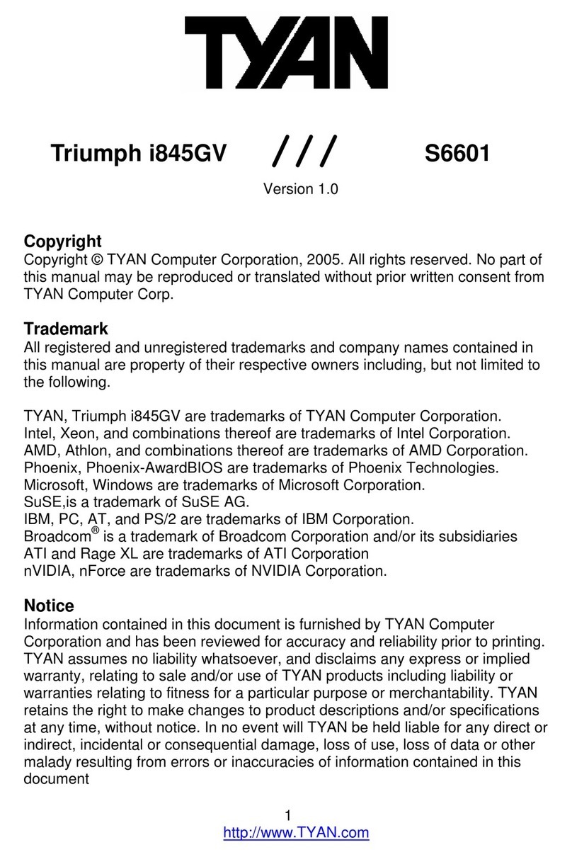 TYAN Triumph i845GV S6601 User manual