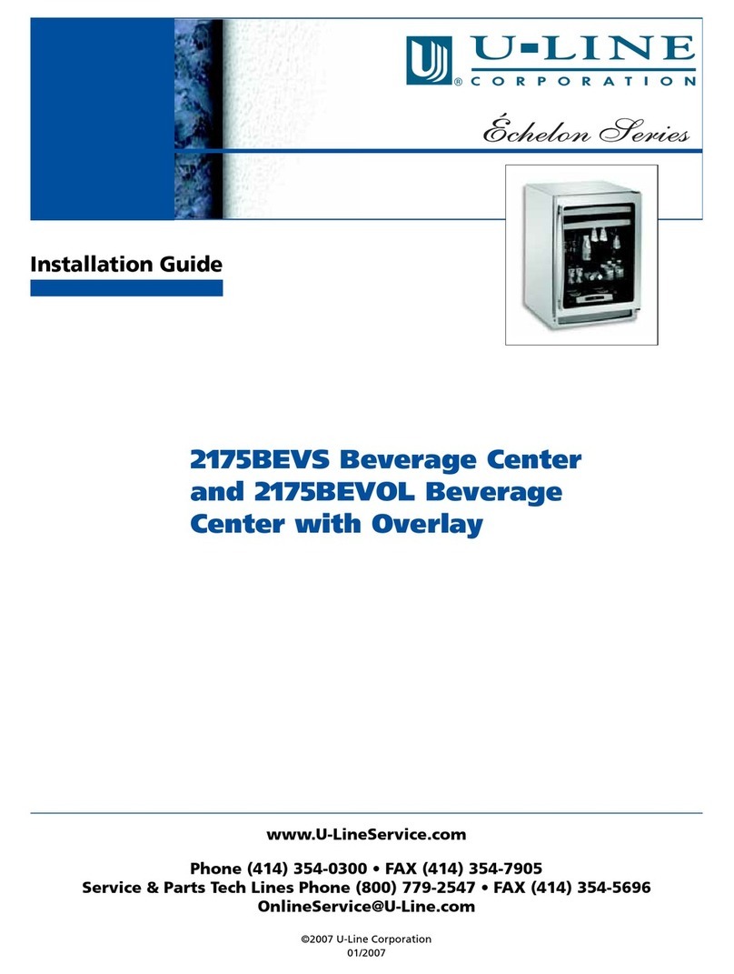 U-Line 2175BEVS User manual