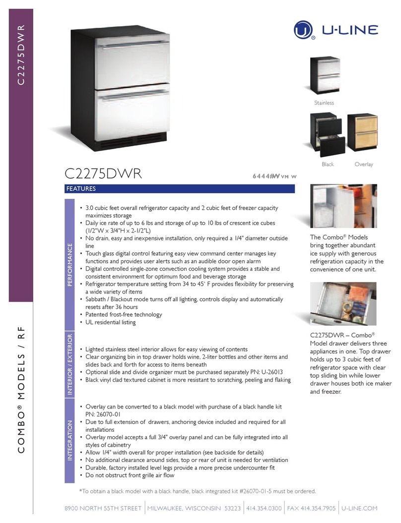 U-Line Echelon Combo C2275DWR Features and specifications