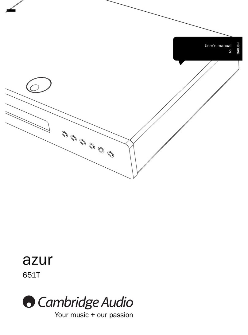 Cambridge Audio AZUR 651T user manual