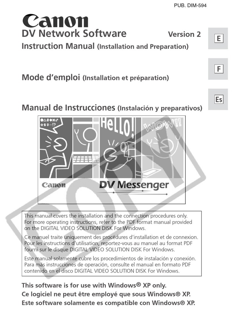 Canon DV Nerwork instruction manual