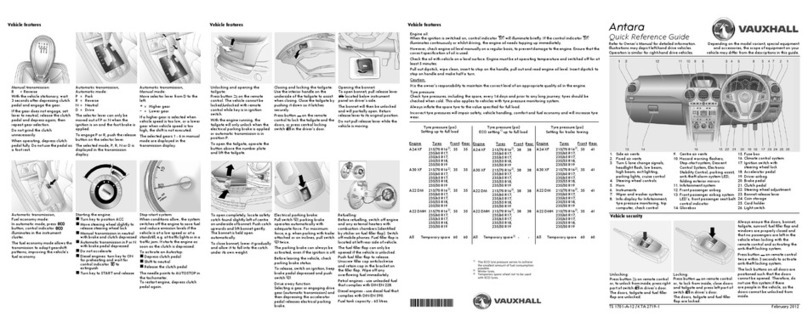 Vauxhall Antara User manual