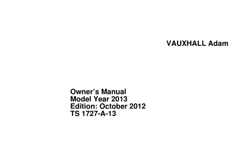 Vauxhall 2013 Adam User manual