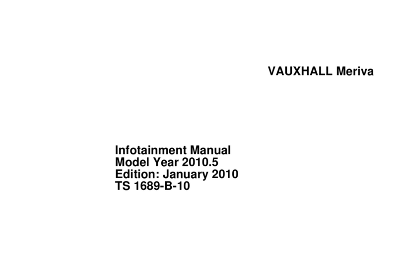 Vauxhall Meriva Infotainment manual