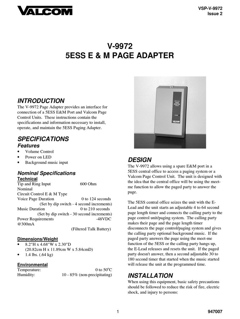 Valcom V-9972 user guide