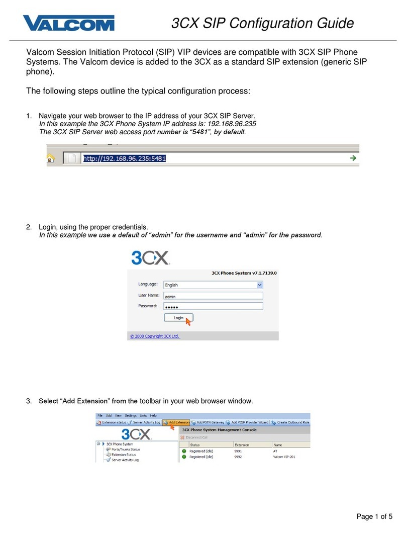Valcom VIP-102B Configuration guide
