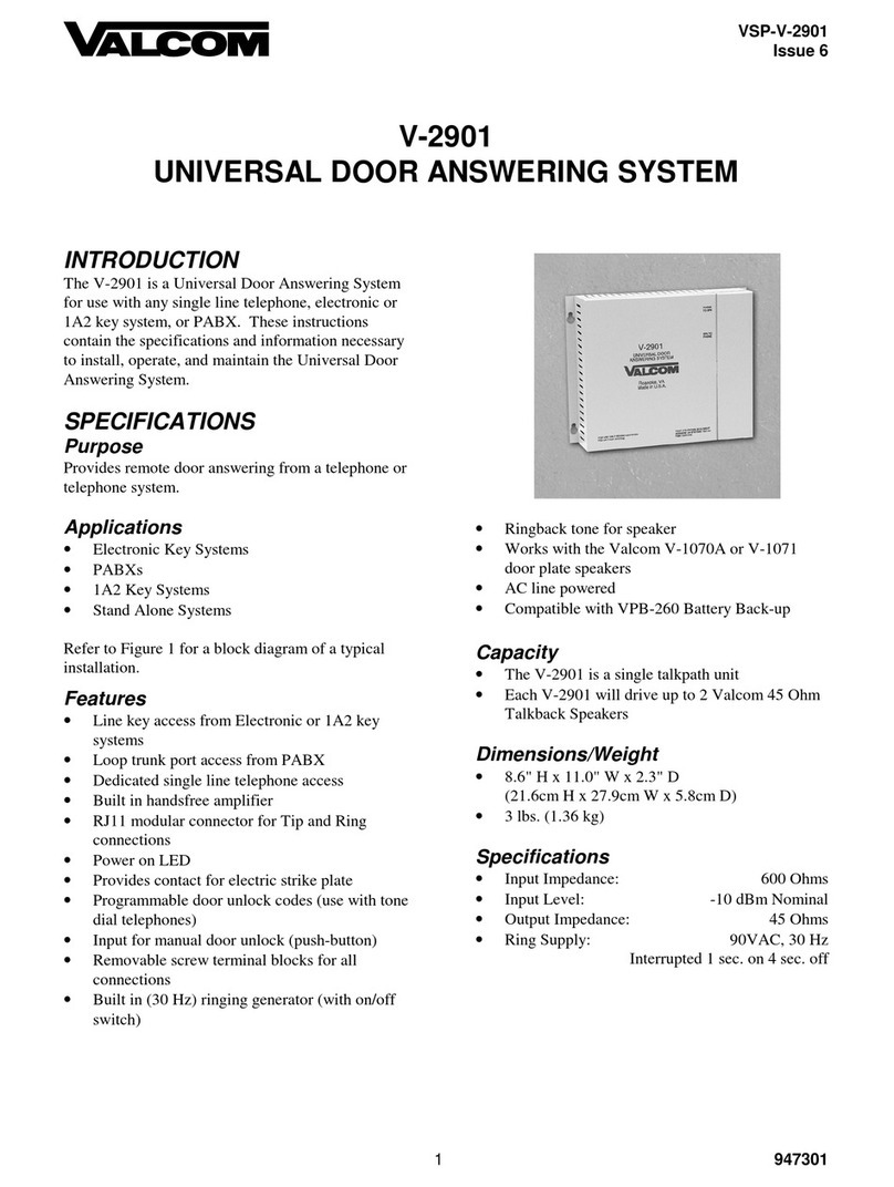 Valcom V-2901 user manual
