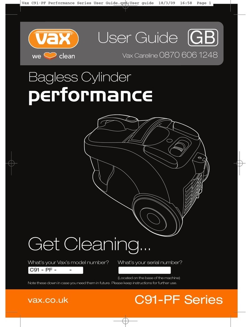Vax Performance C91-PF Series User manual