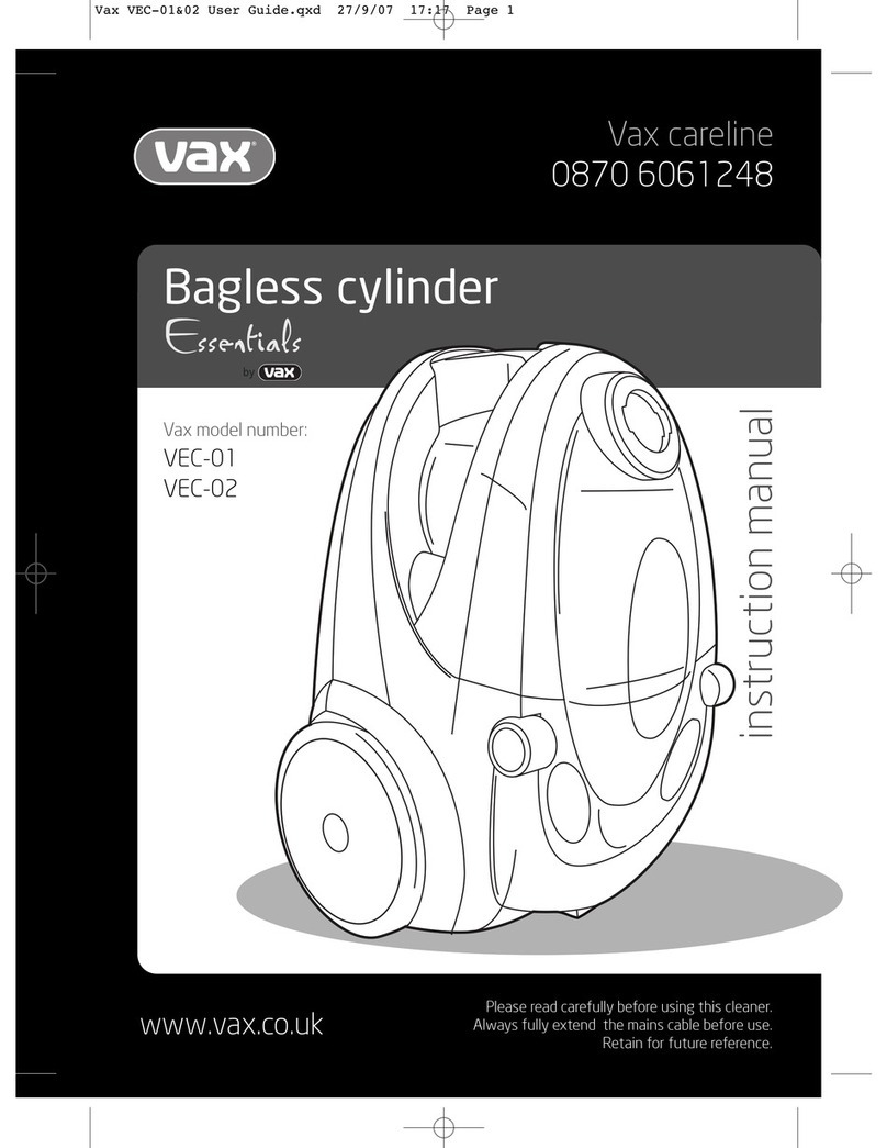 Vax Essentials VEC-01 User manual Vax Essentials VEC-01 User manual