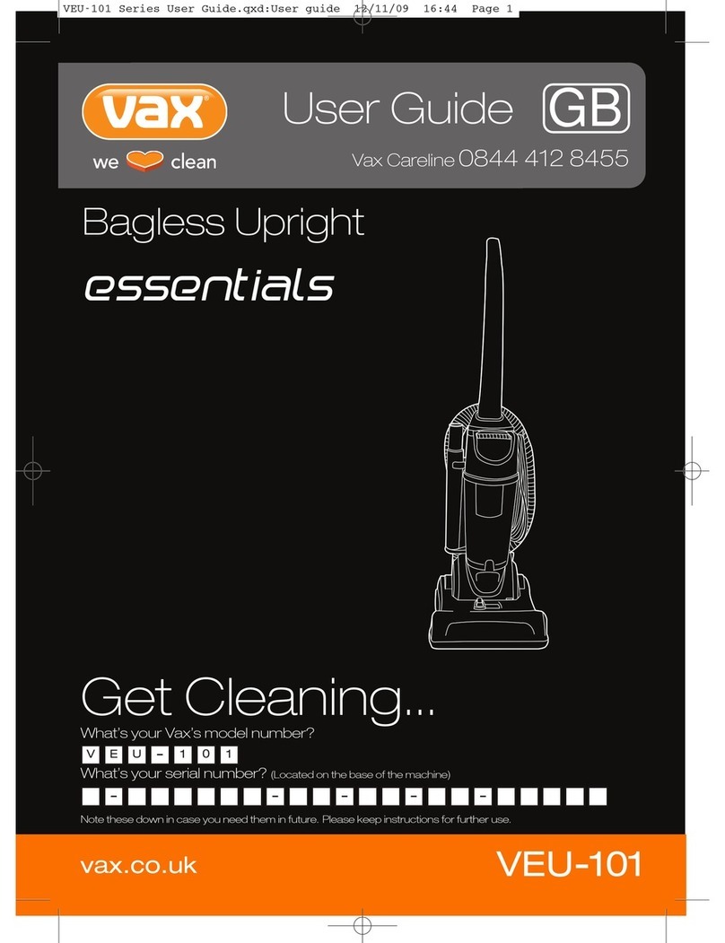 Vax Essentials VEU-101 User manual Vax Essentials VEU-101 User manual