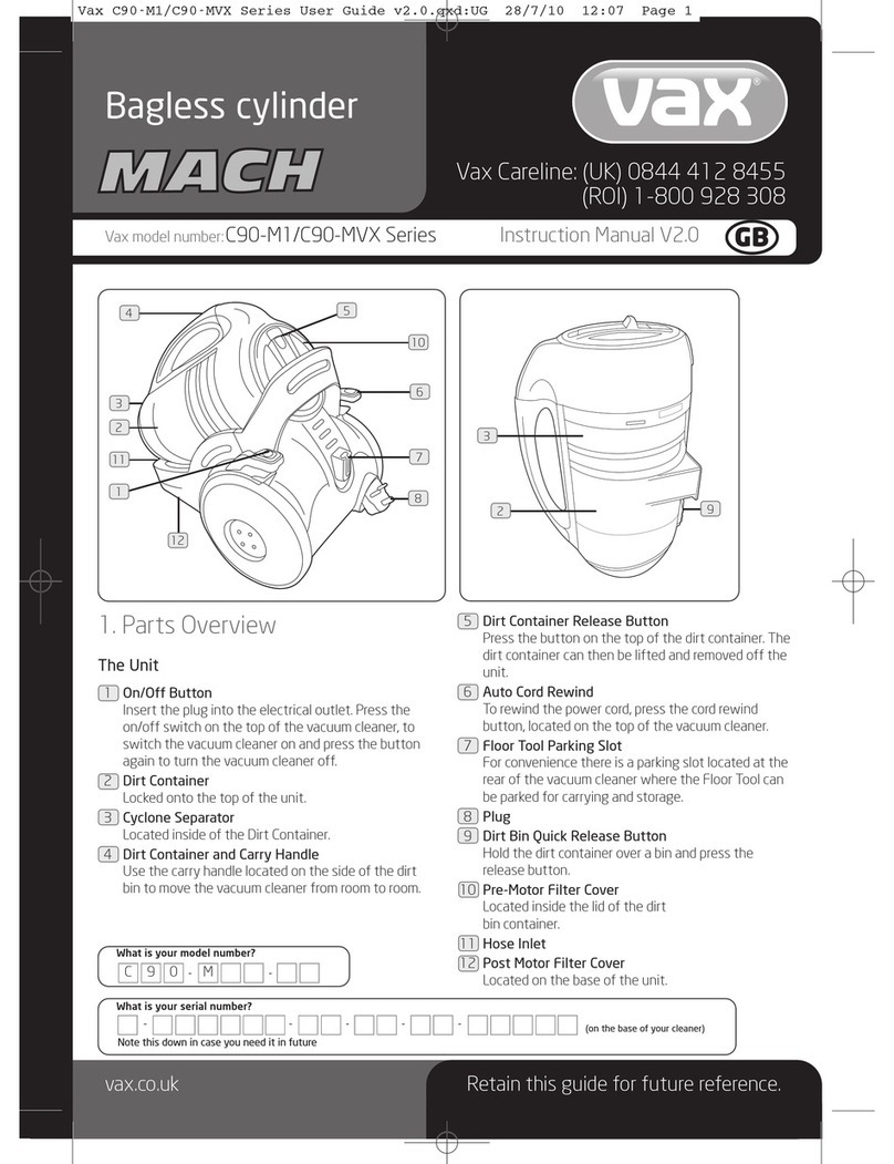 Vax C90-M1 Series instruction manual