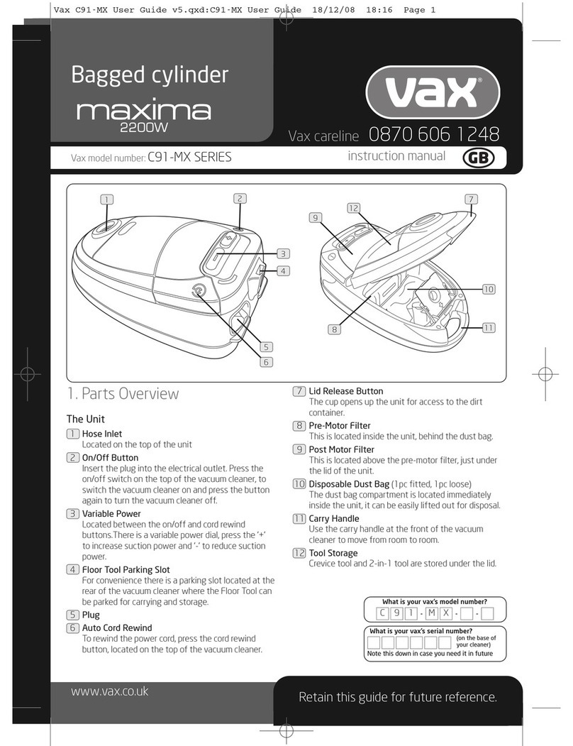 Vax C91-MX SERIES User manual