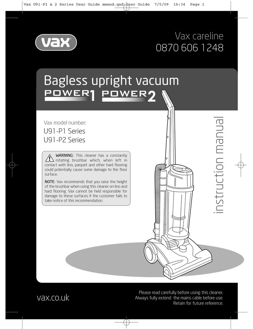 Vax U91-P1 SERIES User manual