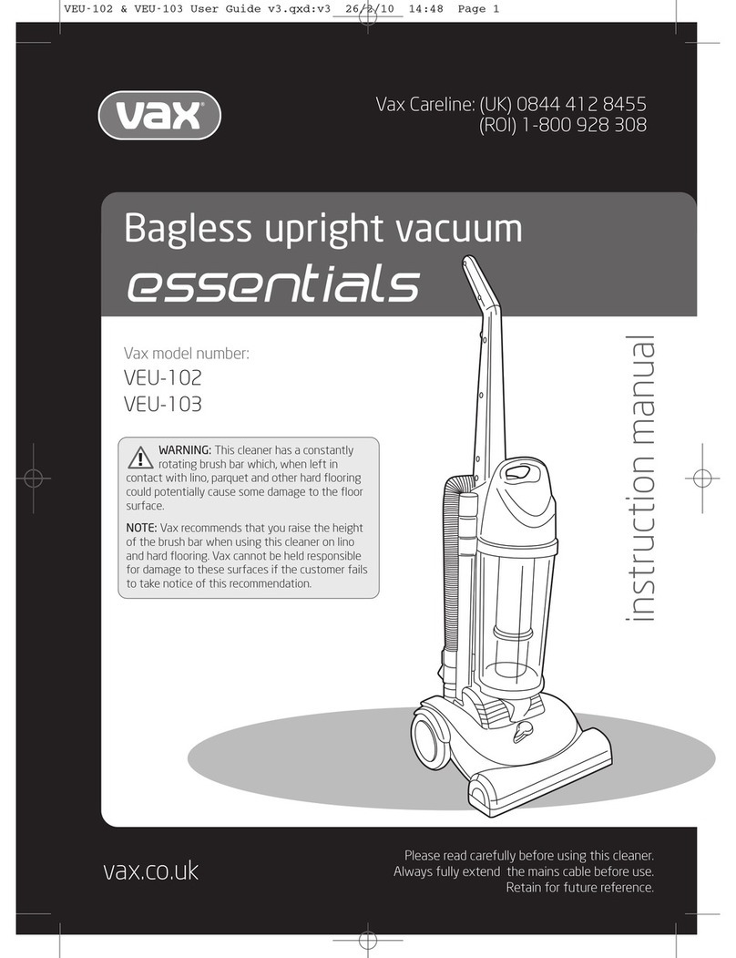 Vax Essentials VEU-102 User manual Vax Essentials VEU-102 User manual