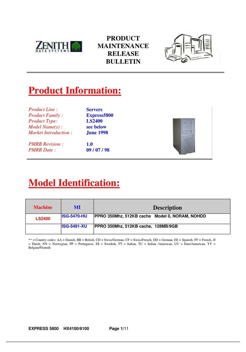 Zenith EXPRESS 5800 LS2400 Product maintenance release bulletin Zenith EXPRESS 5800 LS2400 Product maintenance release bulletin
