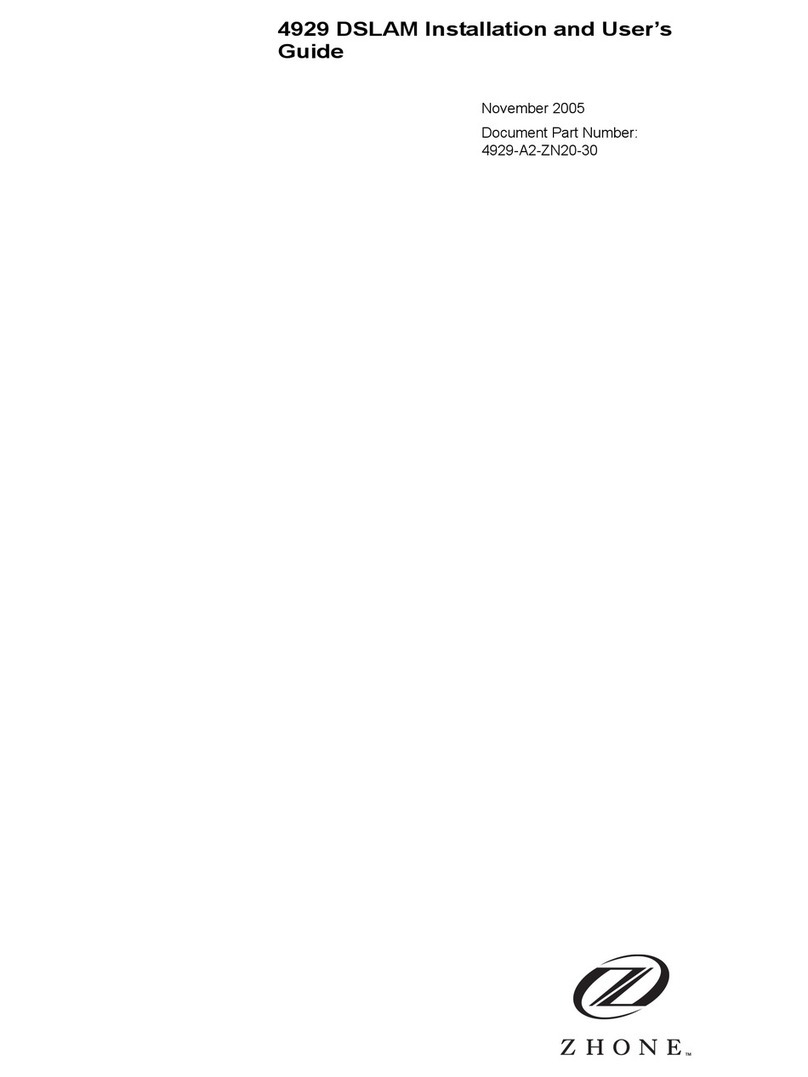 Zhone 4929 DSLAM User manual
