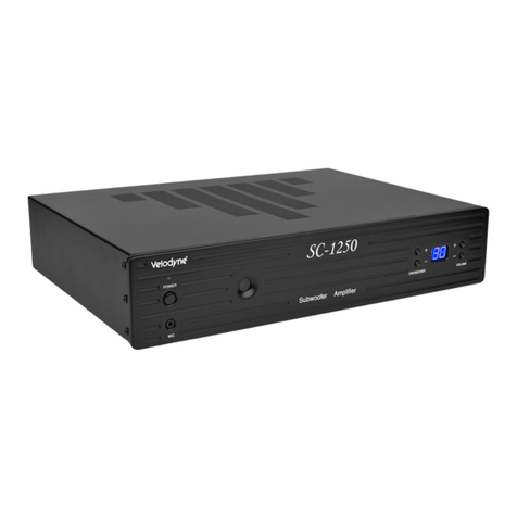 Velodyne SubContractor Series SC-1250 User manual